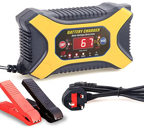 automatic battery charger 12Amp maintainer 2Amp 8Amp 12Amp adjustable for Automotive Vehicles Motorcycle Lawn Mower Marine Snowmobile Powersports Cars ATVs RVs Boat