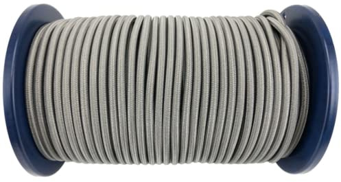 Elastic Bungee Rope Grey Shock Cord Stretch Tie Down Garments Garden Furniture Boating Camping Crafts DIY (20, 8mm)