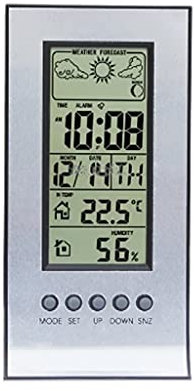 Termómetro Digital LCD, Reloj de estación meteorológica y Reloj Despertador, Calendario, habitación, hogar, higrómetro, termómetro, medidor de Temperatura y Humedad