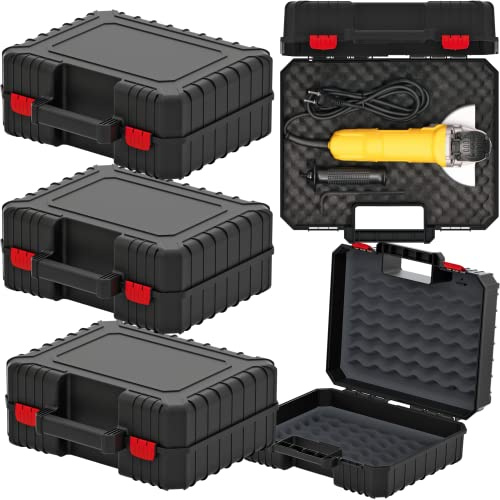 3er Maschinenkoffer SET Werkzeugkoffer für Elektrowerkzeuge mit Schaumstoff-Einlage 39x34x15