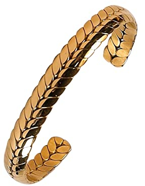 JJDreams Edelstahl Armreif Damen Gold Verstellbar Offener Armspange Oval Armreif Armband Liebesschmuck für Freund Freundin