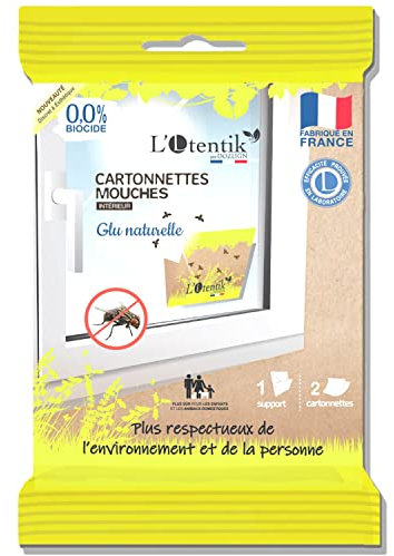 BSI - L'Otentik - Piège Autocollant Fenêtre - pour Mouches - Colle A Base De Produits Naturels - Fabrication Française