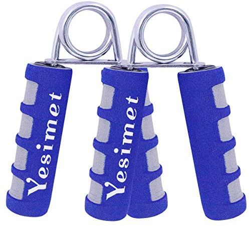 2 Pack Hand Grip Strengthener Set,Finger Gripper- Soft Foam Hand Exerciser for Quickly Increasing Wrist Forearm and Finger Strength (Blue)