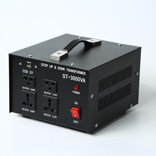 Power transformer, 220V to 110V step-up transformer, 110v to 220v voltage converter, ready to use, multiple protection mechanisms, 500w,3000w