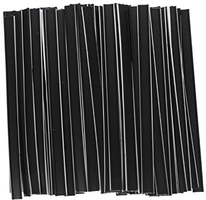 OFFSCH Sealing Clips and Coffee Bag Sealing Strips 14cm Black Leather Food Bag Clamps Airtight Freshness Seal for Kitchen and Pantry 100pcs