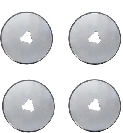4 Stück Rollschneider Klingen 45mm, Ersatzklingen Rundklingen für Rollschneider, Ersatz Rotationsklinge für Kunsthandwerk, Quilten, Scrapbooking, Nähen