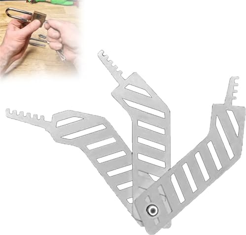 Lock Pick Set, Stainless Steel Lock Padlock Set, Clock Locks Picking Set for Shed, Gate, School Gym Locker, Fence, Toolbox,Storage (1Pcs)
