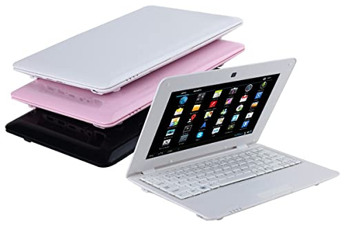 Bigmachine 10.1 Inch Latest Portable Quad Core 8GB Computer Laptop Mini PC Android 6.0 Netbook Lightweight Notebook WiFi Webcam YouTube Player Flash (White)