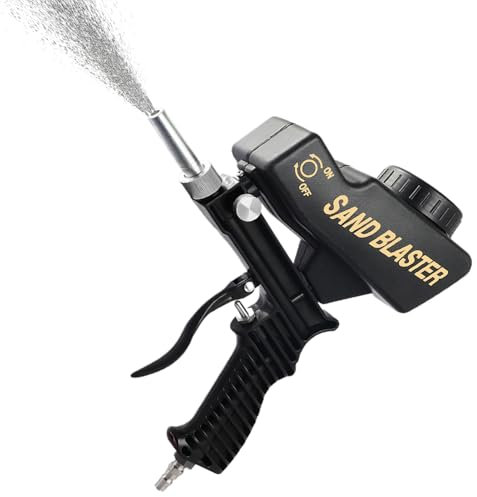 Kit di sabbiatura portatile – Sverniciatore industriale, levigatrice antiruggine palmare | Macchina per la pulizia manuale ad aria compressa, lucidatrice portatile per legno e metallo per restauro