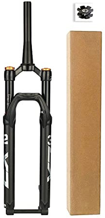 AADDFDD Forcella Ammortizzata MTB 27,5 29 Pollici in Lega di magnesio 1-1/2 u201d Tubo sterzo Conico Forcella Anteriore per Mountain Bike Forcella ad Aria Escursione 120 mm