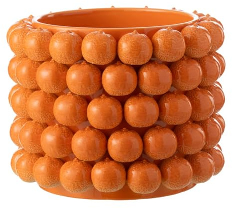 Cache-Pot en Céramique Orange 36cm Orange