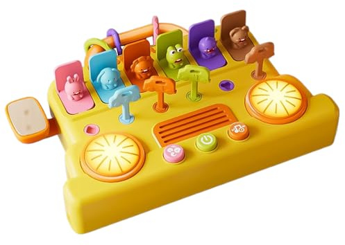 Musikspielzeug,Lernspielzeug Klavier & Schlagzeug mit Bus-Design,Komplettset Musikinstrumente für Kinder Mädchen & zu Geburtstag Weihnachten Kindergarten