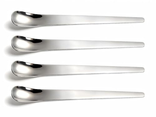Premium Stainless Steel Long Handle Ice Cream Spoon - Ergonomic & Effortless Scooping for Hard Ice Cream, Desserts, Coffee - Heavy Duty, Stylish Design for Home, Bakers, Baristas (4)