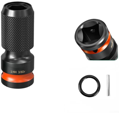 Adattatore per bussola esagonale da 2 3/8/4 a 6,35 mm, blocco a sgancio rapido per chiave, accessorio per utensili elettrici in metallo per trapano elettrico (B)