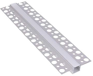 2m LED Trockenbauprofil Alu Profil Einputz EINBAU-T (180) für Led Streifen inkl. Abdeckung (2m + Abdeckung klar)