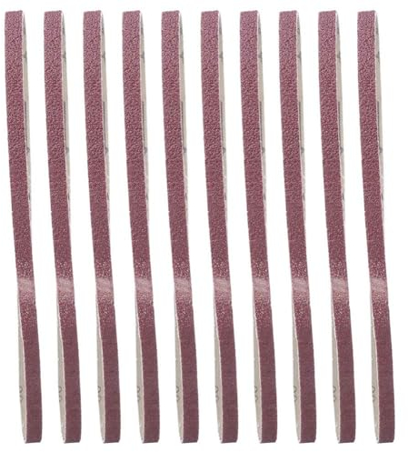 Agatige Zirkonkorund Schleifbänder, 10 Stück schleifband 9 x 533 mm Körnung 100#, Schleifband-Set, Aluminiumoxid-Schleifbänder Für Druckluft bandschleifer, Polieren Metall, Holz|Fingerschleifer