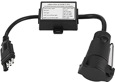 Connecteur de Remorque Convertisseur de Lumière USA Adaptateur 4 Broches vers EUR 7 Broches Séparation du Signal D'arrêt/de Freinage pour le Remorquage D'un Véhicule Américain