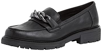 Jana Damen Slipper 8-8-24764-29 022 H-Weite Freizeit Business Schuhe ohne Verschluss Flacher Block Absatz Herbst Fashion Mode stilvoll Elegante Women Shoes breite Schuhweite
