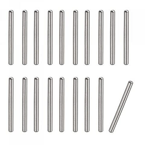 sourcing map 1 perno da 12 mm, 20 pezzi in acciaio inox 304 a testa tonda piatta smussata estremità tassello pin letto a castello perni mensole di supporto elementi di fissaggio