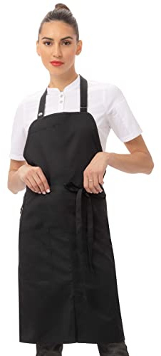 Chef Works Unisex Brio Kitchen Apron, Black, One Size