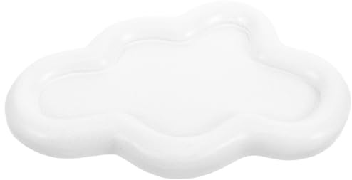 EXCEART Cloud Jewellery Plate Tray 4.13X2.76X0.39In Decorative Resin Trinket Dish for Rings Earrings Keys Desktop Storage Organiser