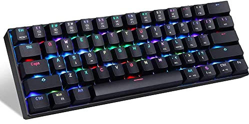 HUIOP CK61 RGB Clavier de Jeu mécanique OUTMU Commutateurs Rouges Clavier 61 Touches Anti-ghosting avec rétro-éclairage pour Le Jeu Noir,Clavier de Jeu mécanique