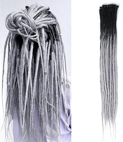 Dünne 0.6cm Synthetische Dreadlock Extensions Handgemacht 24 Zoll 20 Stränge Häkelhaar Lange Häkelzöpfe Hip-Hop Style Weiche Dreads Haarverlängerungen