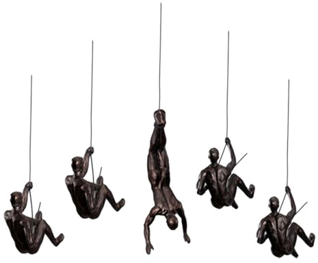 6 Stück Felsenkletterer Wandbehang Skulptur Dekofigur | Climbers Wanddeko Für Dekoration | Herren Wanddekoration Kunst Skulptur | Wandschmuck Skulptur Kletterer Figur Für Zuhause, Wanddekoration