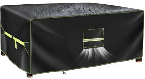 VDISRR Abdeckung Gartenmöbel Winterfest, 420D Oxford Abdeckplane Gartenmöbel 250x210x90cm, Abdeckhaube Tischabdeckung mit Belüftungsöffnungen Wasserdicht, UV-beständig für Gartentisch Sitzgruppe