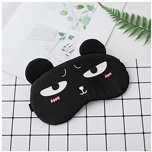 Schlafmaske Schlaf Augenmaske Eyeshade Baumwolle Katze Eyepatch Schlafmaske Nette Augenabdeckung Reisende Reste Augenband Schlafhilfe Augenägläubiger Augenmaske Schlafmaske(Size:Black)