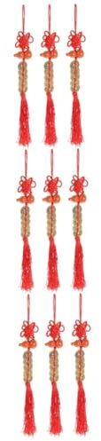 IMIKEYA 9 STK Chinesische Knotenquaste chinesische münzen dekore Auto-Gadgets die chinesen glucksbringer Hochzeitsdekorationen Randbereich chinesisches Hochzeitsornament chinesisches