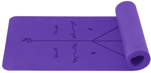 Good Nite Tappetino da yoga da 6 mm, in TPE, antiscivolo, per fitness, pilates, allenamento, yoga, pilates, allenamento, 183 x 61 x 0,6 cm