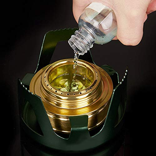 Réchaud à Alcool Portable Ultra Léger, Brûleur à Alcool Compact et Léger, Barbecue Camping, Sac en Velours pour la Randonnée en Plein Air, le Camping