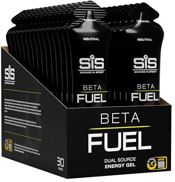 Science in Sport Beta Fuel Neutral | Dual Source Unflavoured Running Gels | 40g Carbs per 60ml Serving | Energy Gels for Endurance, Running and Cycling (30 Pack)