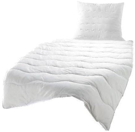Bettdecke 135x200 und Kopfkissen Set Bettenset Bettwarenset 80x80 Steppbettdecke 135x200 Ganzjahresdecke - 60° waschbar Schlafdecke Duvet Zudecke (1x 135x200 cm + 1x 80x80 cm Comfort)