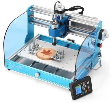 D3LX0Z1 3018 V2 Desktop CNC Router Machine with Offline Control, Limit Switches & Emergency-Stop(No OfflineController)