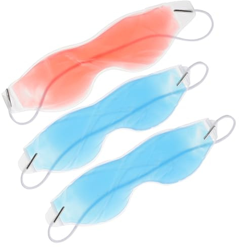 DEARMAMY 3 Stück Therapeutische Gel Kühl Augenmasken Weich Kühlend Gegen Migräne Dunkle Augenringe Entspannend Für Besseren Schlaf