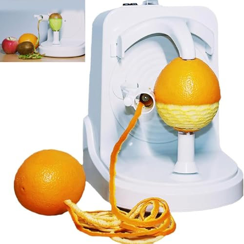 CAOJS Peladora Automática De Frutas Eléctrica Ajustable con Movimiento Frontal Y Posterior, Interruptores Fácilmente Identificables Y Operación con Un Solo Toque. para Manzana, Kiwi, Naranja, Limón