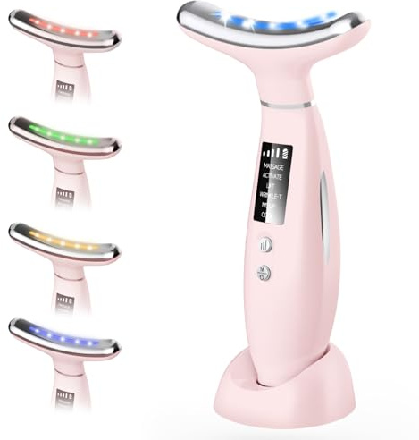 Massaggiatore viso, 6 modalità e 4 livelli di intensità, dispositivo di lifting viso, massaggio del collo, strumento per la cura della pelle con raffreddamento per tonificare la pelle, dispositivi di
