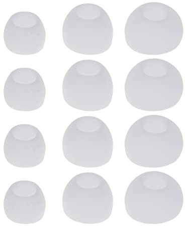 Lot de 12 embouts de rechange en silicone souple pour écouteurs intra-auriculaires (trou intérieur 4,5 mm)