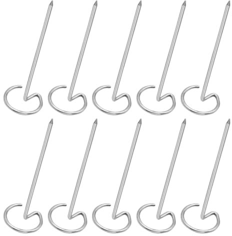 BEBEMOKO 10 Piezas Brochetas de Inoxidable para Barbacoa Vertical Pinchos para Asar Parrilla Compatibles con Freidoras de Aire y Hornos Eléctricos Diseño Compacto para Fiestas y Picnics