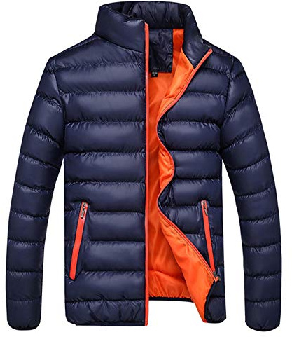 Piumino Uomo 100 Grammi Invernale Senza Cappuccio con Tasche Incorporato e Colletto Eretto Zip Giacca a Vento Imbottita Trapuntata Casual Giubbotto Primaverile Leggero per Lavoro Trekking 2025