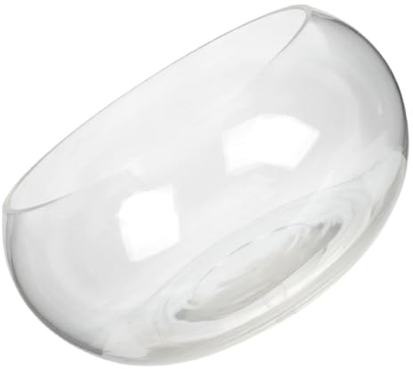 WEKADRIN Großes Rundes Fischglas Desktop Aquarium Glasvase für Hydrokultur Transparente Schale für Kleine Fische Wasserlebewesen Blumen Kerzen Stabile Glaswaren Pflanzgefäß für Bürodekoration