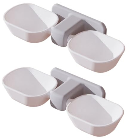 Gadpiparty 2 pièces Bol Double pour Chat Surélevé avec Protection de Cou Bol Alimentaire Mural Anti-Renversement Facile à Nettoyer pour Alimentation et Hydratation des Animaux de Compagnie