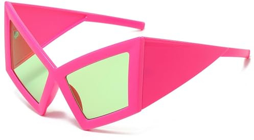 DIELOVEHUA Partybrillen Lustige, Neon Party Sonnenbrille, Übergroße Rahmen, 80er 90er Retro Klassisch Partybrillen für Herren Damen, für Bachelorette, Maskenball, Karneval, Kostüme Cosplay