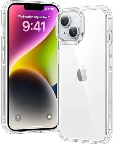 Voyahülle Clear Case for iPhone 14, Ultra Thin, Shockproof TPU Cover, Anti-Yellowing, Crystal Clear, Phone Case for Apple iPhone 14 - Clear