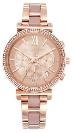 Michael Kors Sofie Chronograph Rose Gold-Tone Stainless Steel Women's Watch (Model: MK6560)
