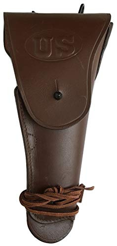 US WW2 .45 Brown Hip M1911 Colt Pistole Leder Hüftholster - Dunkelbraun