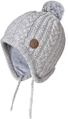 SOMALER Toddler Baby Boys Girls Winter Hat Kids Ear Flap Warm Fleece Lined Knit Beanie Fur Pom Hat
