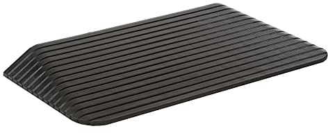 Bepco Rollstuhlrampe -Türkantenrampe - Schwellenrampe - Bordsteinkanten-Rampe aus Gummi - Auffahrrampe - Türschwellenrampe (2,6 x 110 x 21 cm)